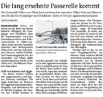 Artikel der FR über die Passerelle Villars-Vert